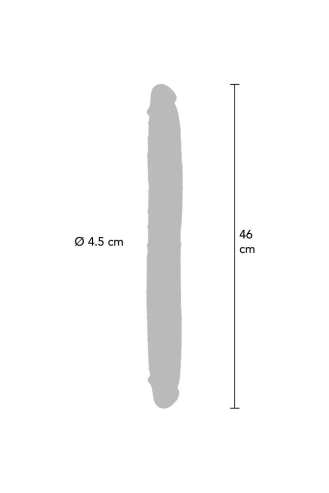 GET REAL - DILDO IN SILICONE A DOPPIA ESTREMITÀ CARAMELLO 46 CM