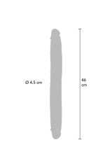 GET REAL - DILDO IN SILICONE A DOPPIA ESTREMITÀ CARAMELLO 46 CM