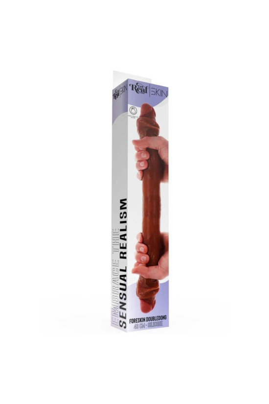 GET REAL - DILDO IN SILICONE A DOPPIA ESTREMITÀ CARAMELLO 46 CM