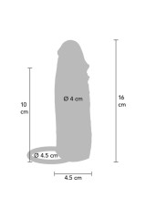 GET REAL - HYDRATED SKIN GUAINA PER PENE IN SILICONE CARAMELLO 16 CM