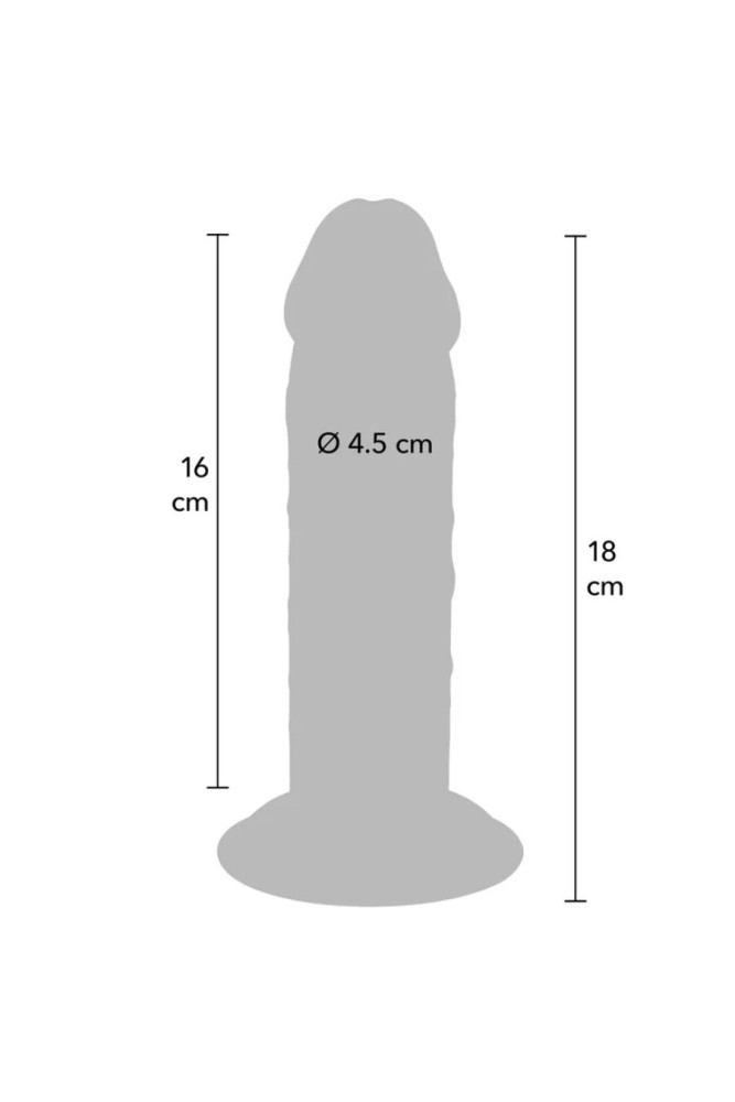 GET REAL - DONG DELUXE IN TPE A DOPPIA DENSITÀ 18 CM