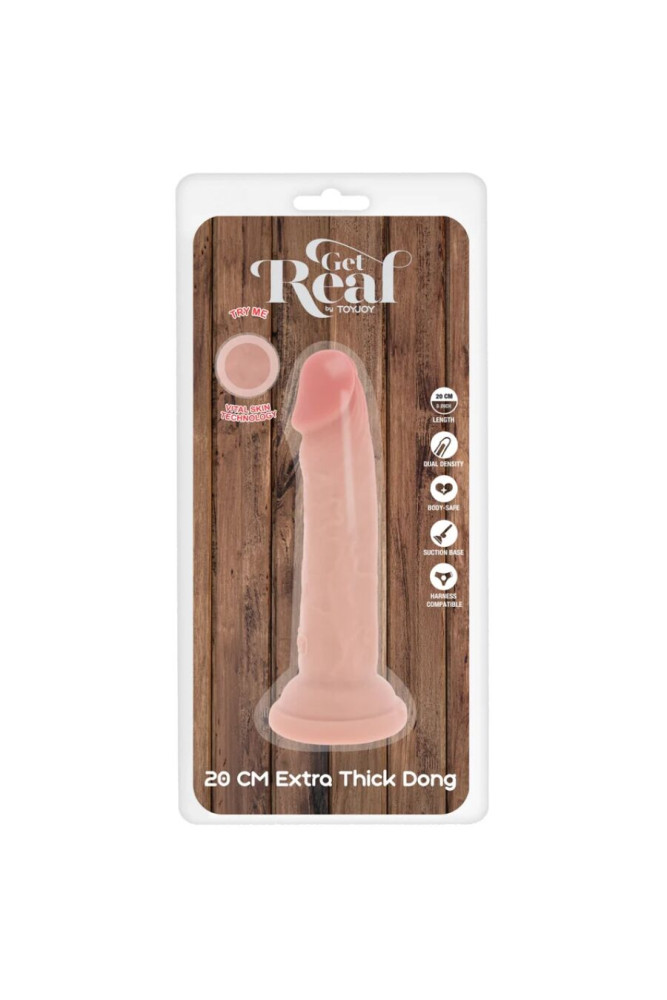 GET REAL - DONG DELUXE IN TPE A DOPPIA DENSITÀ 20 CM