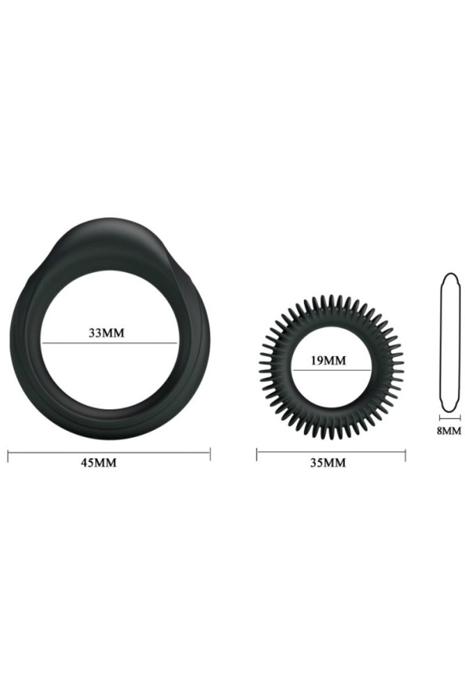 BAILE - KIT 2 ANELLI IN SILICONE RING MANHOOD