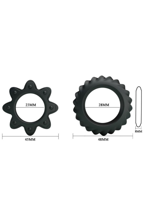 BAILE - KIT 2 ANELLI FIORITI IN SILICONE