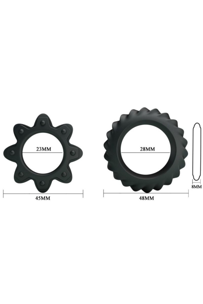 BAILE - KIT 2 ANELLI FIORITI IN SILICONE