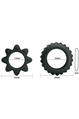 BAILE - KIT 2 ANELLI FIORITI IN SILICONE