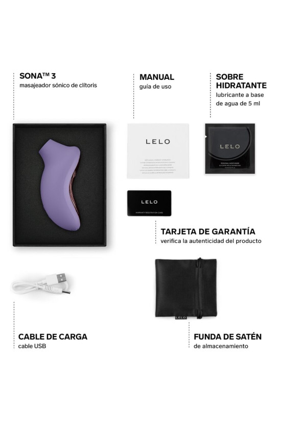 LELO - SONA 3 MASSAGGIATORE CLITORIDEO SONICO VIOLET DUSK