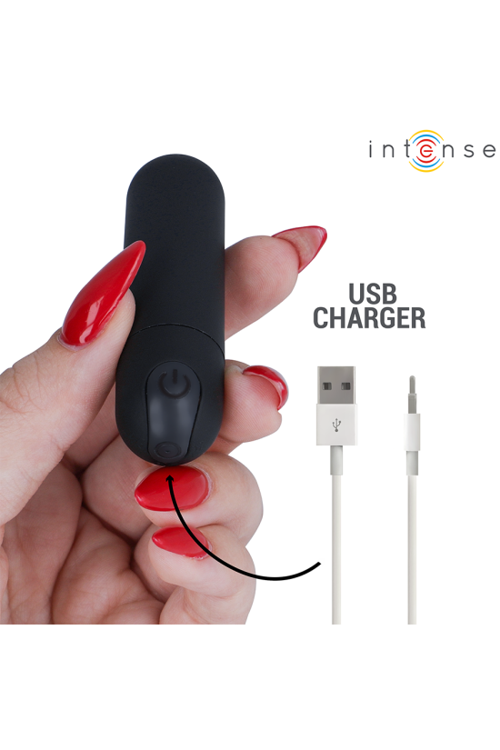 INTENSE - KAREN MINI PROIETTILE VIBRANTE RICARICABILE NERO
