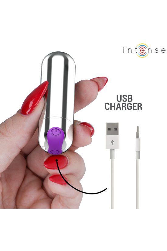 INTENSE - KAREN MINI PROIETTILE VIBRANTE RICARICABILE ARGENTO