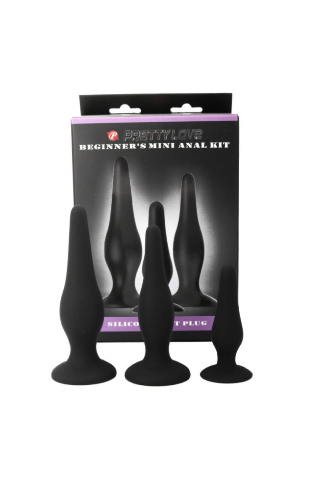 PRETTY LOVE - KIT DI INIZIAZIONE IN SILICONE CON TAPPI ANAL