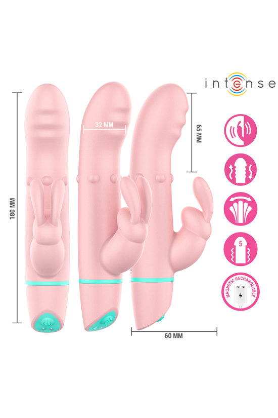 INTENSE - STIMOLATORE E VIBRATORE ROTANTE ALVIN RABBIT + OSCILLANTE