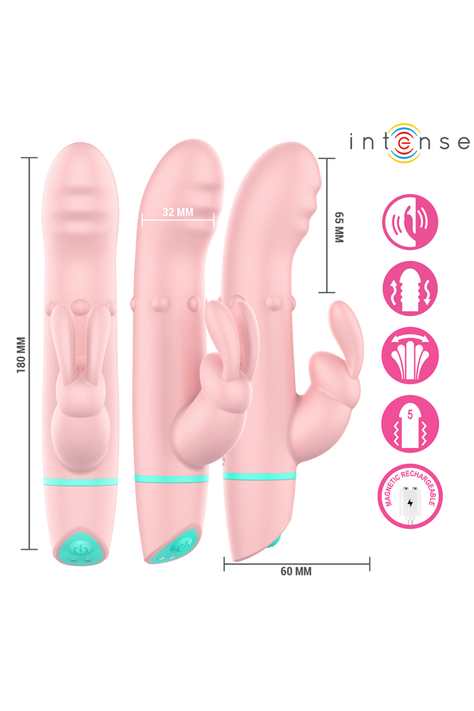 INTENSE - STIMOLATORE E VIBRATORE ROTANTE ALVIN RABBIT + OSCILLANTE