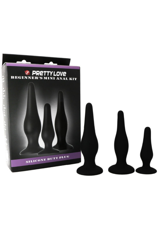 PRETTY LOVE - KIT DI INIZIAZIONE IN SILICONE CON TAPPI ANAL
