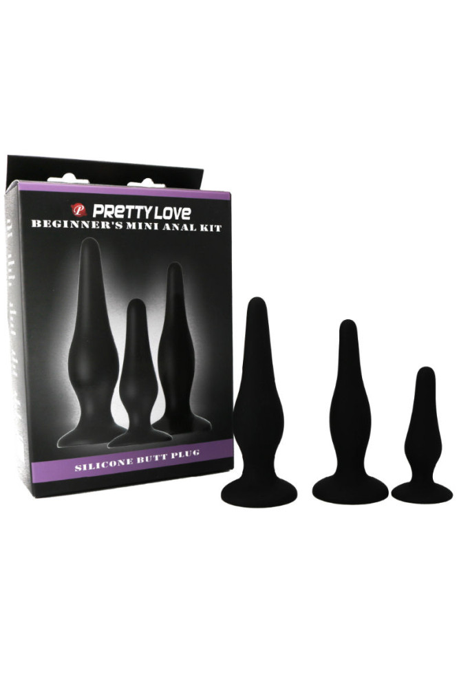 PRETTY LOVE - KIT DI INIZIAZIONE IN SILICONE CON TAPPI ANAL