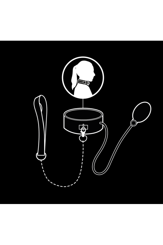 FETISH SUBMISSIVE BONDAGE - COLLARE GONFIABILE DA STRANGOLAMENTO CON CATENA