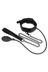 FETISH SUBMISSIVE BONDAGE - COLLARE GONFIABILE DA STRANGOLAMENTO CON CATENA