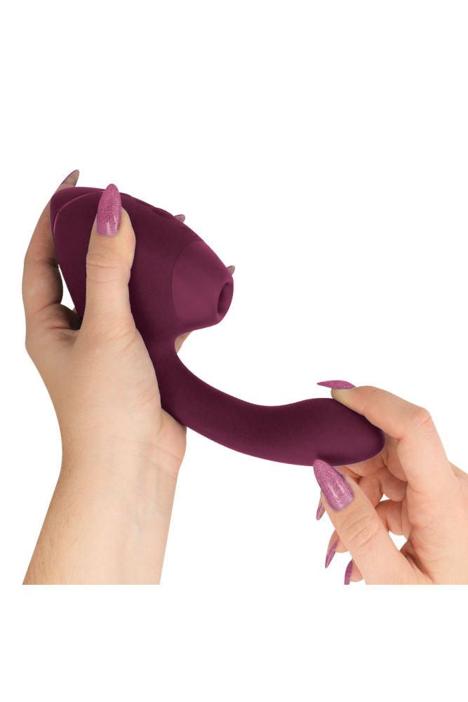 WOMANIZER - DUO NEXT STIMOLATORE DOPPIO CLITORIDEO E PUNTO G ROSA SCURO