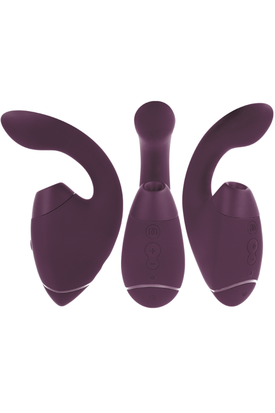 WOMANIZER - DUO NEXT STIMOLATORE DOPPIO CLITORIDEO E PUNTO G VIOLA SCURO