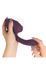 WOMANIZER - DUO NEXT STIMOLATORE DOPPIO CLITORIDEO E PUNTO G VIOLA SCURO