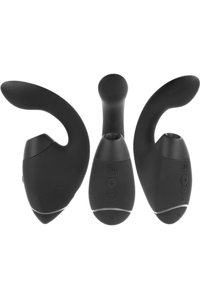 WOMANIZER - DUO NEXT STIMOLATORE DOPPIO CLITORIDEO E PUNTO G NERO