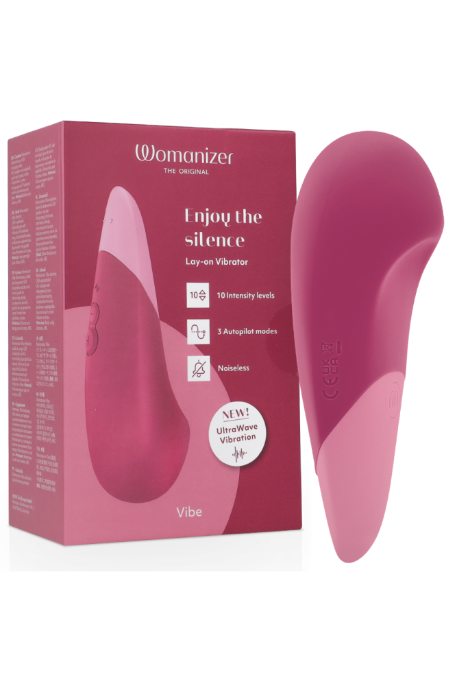 WOMANIZER - VIBE LAY-ON VIBRATORE SILENZIOSO ROSA SCURO