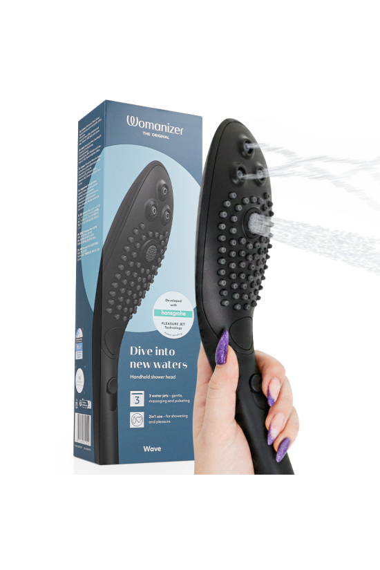 WOMANIZER - SOFFIONE DOCCIA STIMOLANTE CLITORIDEO WAVE NERO