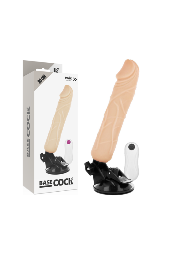 BASECOCK - VIBRATORE REALISTICO TELECOMANDO FLESH 20 CM -O- 4 CM