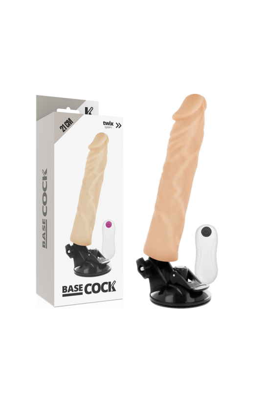 BASECOCK - VIBRATORE REALISTICO TELECOMANDO NATURALE 21 CM -O- 4 CM