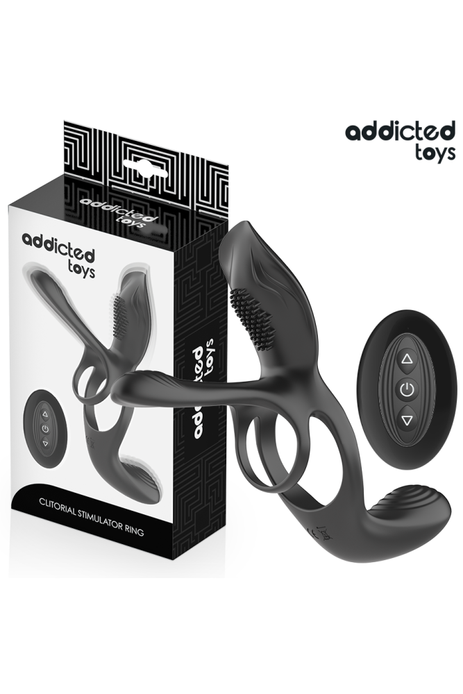 ADDICTED TOYS - DOPPIO ANELLO PER PENE CON STIMOLATORE CLITORIDEO