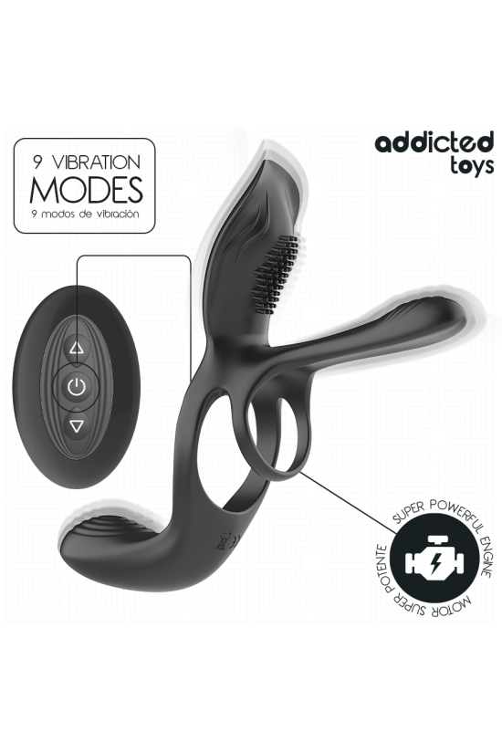 ADDICTED TOYS - DOPPIO ANELLO PER PENE CON STIMOLATORE CLITORIDEO