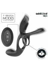 ADDICTED TOYS - DOPPIO ANELLO PER PENE CON STIMOLATORE CLITORIDEO