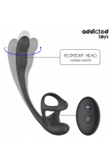 ADDICTED TOYS - PLUG ANALE CON VIBRAZIONE E OSCILLAZIONE A 360º E STIMOLATORE DEI TESTICOLI