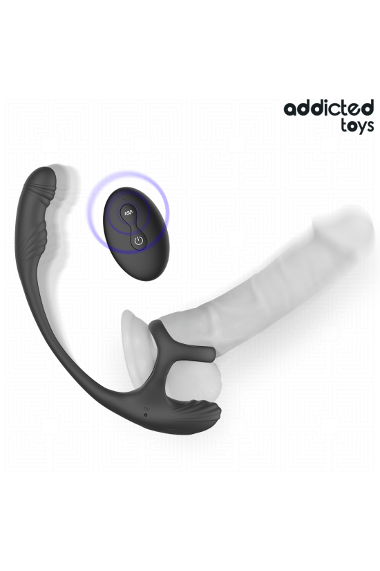 ADDICTED TOYS - PLUG ANALE CON VIBRAZIONE E OSCILLAZIONE A 360º E STIMOLATORE DEI TESTICOLI