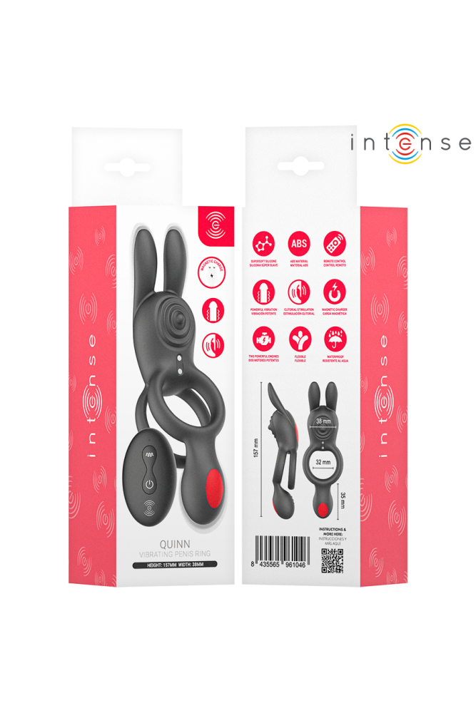 INTENSE - QUINN ANELLO A DOPPIA VIBRAZIONE CON TELECOMANDO