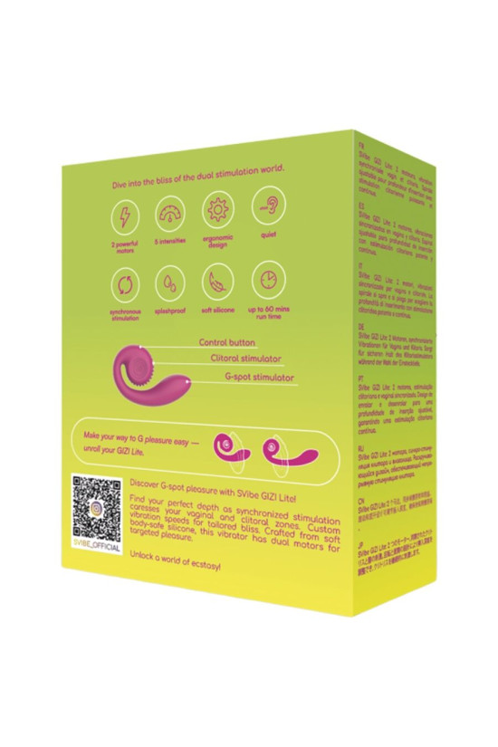 SNAIL VIBE - VIBRATORE ROSA GIZI LITE DOPPIO PUNTO G E CLITORIDEO