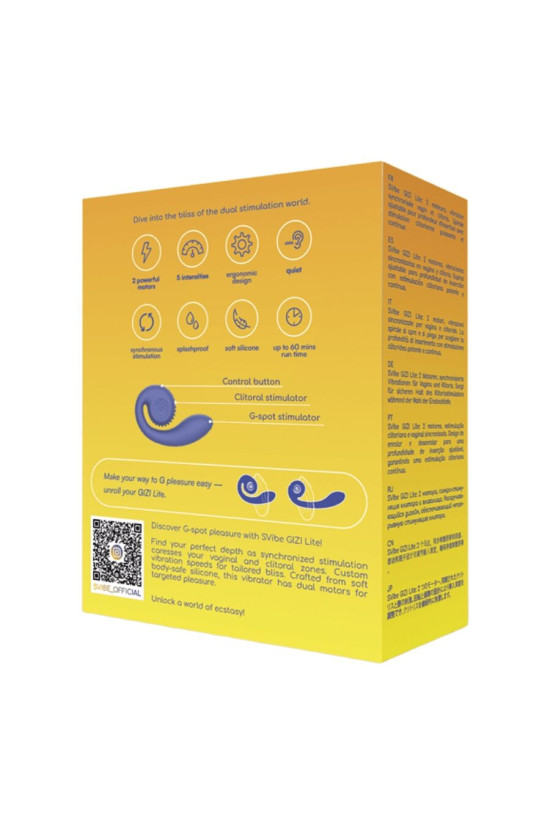 SNAIL VIBE - VIBRATORE VIOLA GIZI LITE DOPPIO PUNTO G E CLITORIDEO