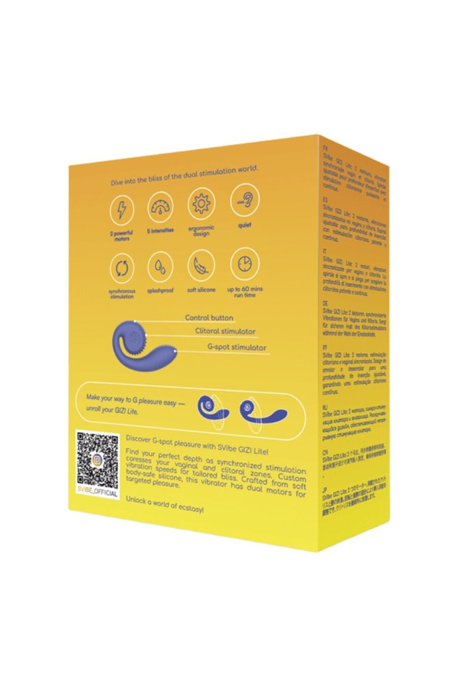 SNAIL VIBE - VIBRATORE VIOLA GIZI LITE DOPPIO PUNTO G E CLITORIDEO