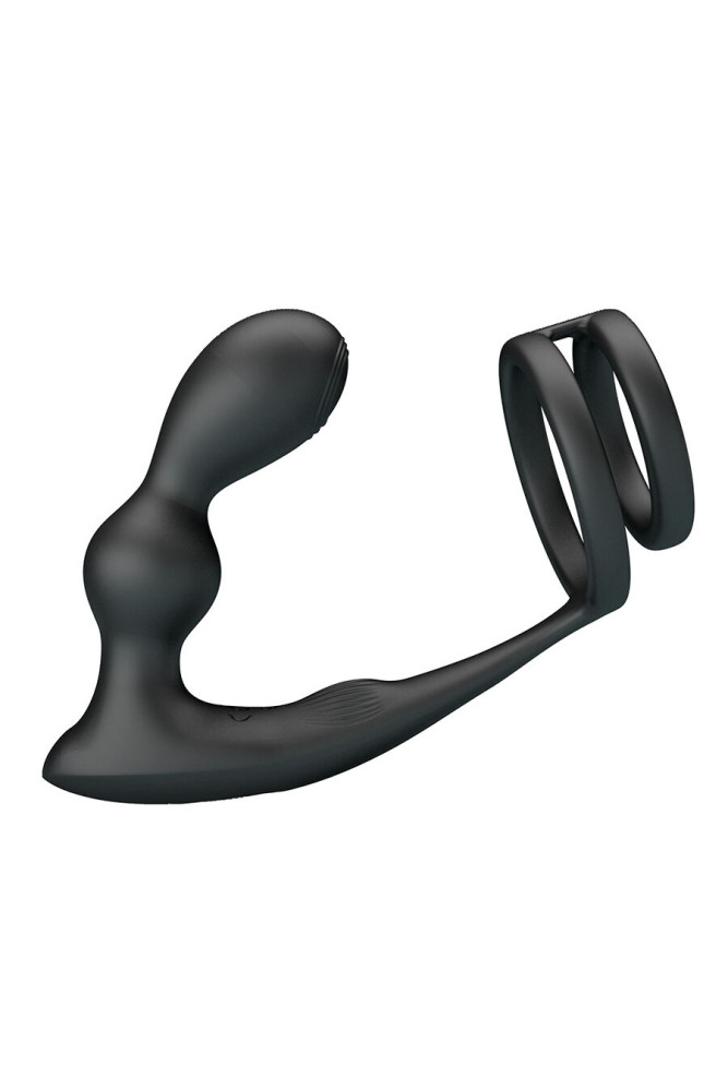 MR PLAY - PLUG ANALE VIBRANTE CON ANELLO PER PENE E TELECOMANDO