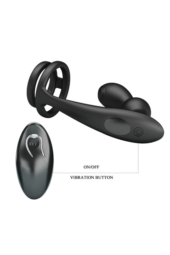 MR PLAY - PLUG ANALE VIBRANTE CON ANELLO PER PENE E TELECOMANDO