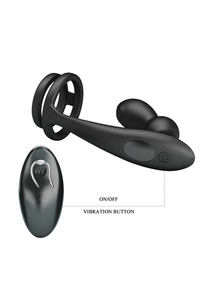 MR PLAY - PLUG ANALE VIBRANTE CON ANELLO PER PENE E TELECOMANDO