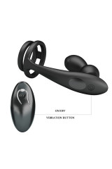 MR PLAY - PLUG ANALE VIBRANTE CON ANELLO PER PENE E TELECOMANDO