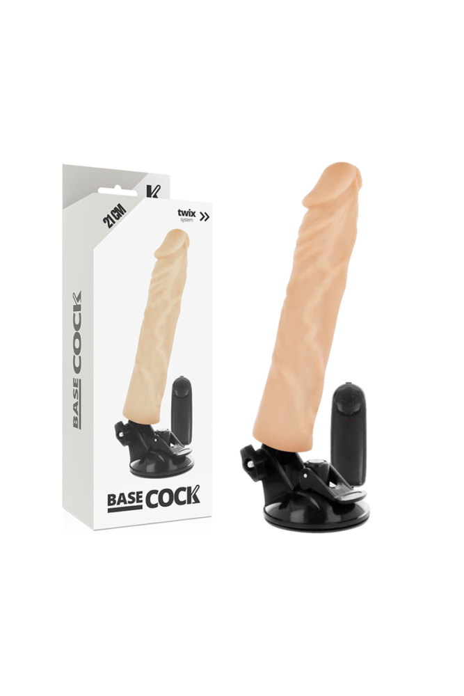 BASECOCK - VIBRATORE REALISTICO TELECOMANDO NATURALE 21 CM -O- 4 CM