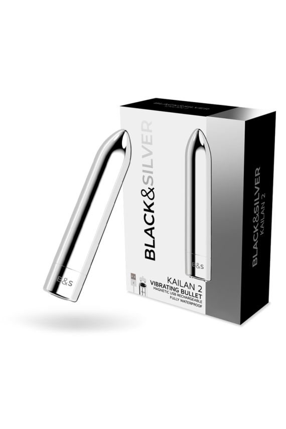 BLACK&SILVER - KAILAN 2 PROIETTILE MAGNETICO VIBRANTE ARGENTO