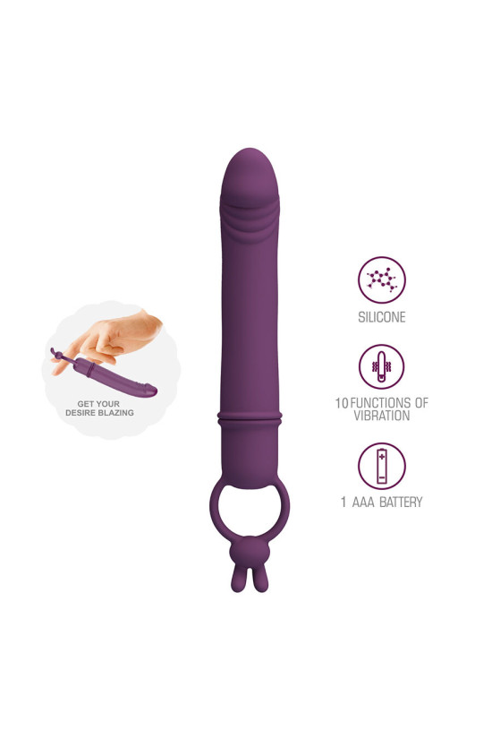 PRETTY LOVE - CORA VIBRATORE A FORMA DI PENE CON ANELLO DI RESISTENZA