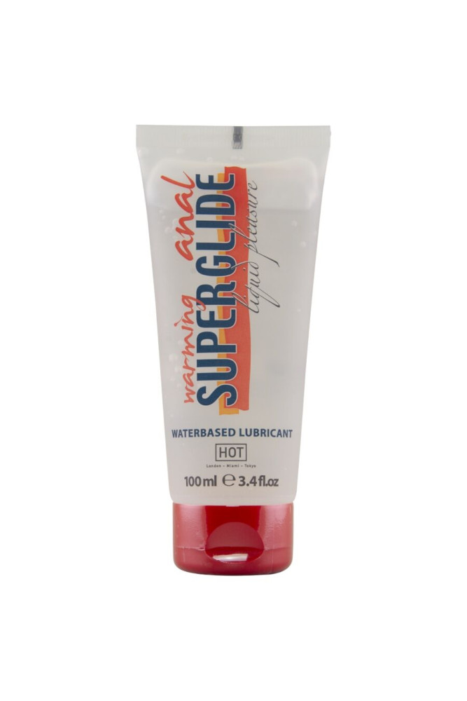 HOT - ANAL SUPERGLIDE LUBRIFICANTE LIQUIDO RISCALDANTE A BASE D'ACQUA 100 ML