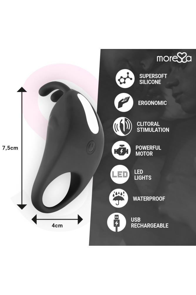 MORESSA - BRAD PREMIUM SILICONE RICARICABILE NERO