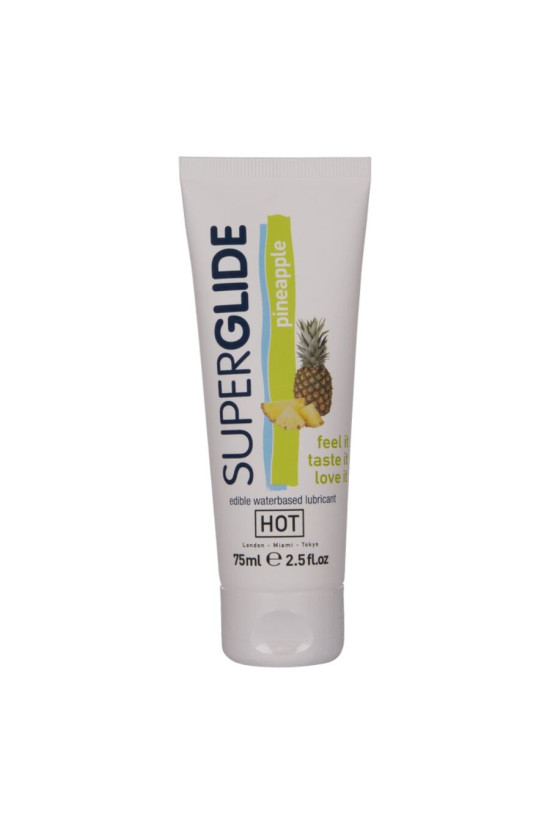 HOT - SUPERGLIDE LUBRIFICANTE COMMESTIBILI A BASE D'ACQUA ANANAS 75 ML