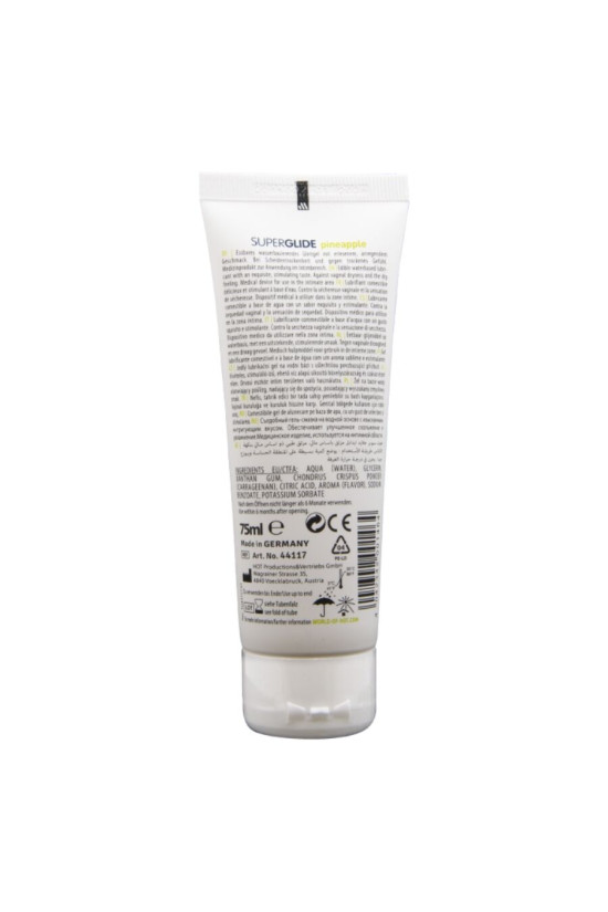 HOT - SUPERGLIDE LUBRIFICANTE COMMESTIBILI A BASE D'ACQUA ANANAS 75 ML
