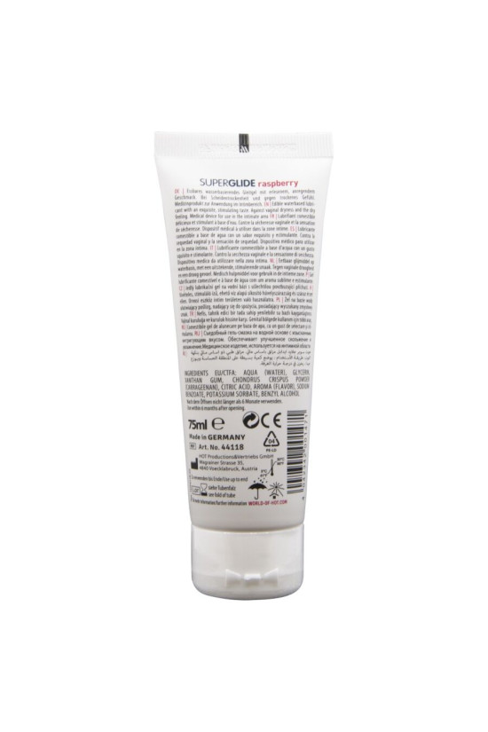 HOT - SUPERGLIDE LUBRIFICANTE COMMESTIBILI A BASE D'ACQUA LAMPONE 75 ML