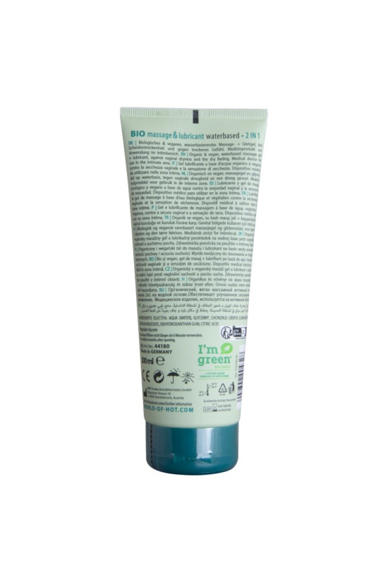 HOT - BIO MASSAGGIO E LUBRIFICANTE A BASE D'ACQUA 2 IN 1 200 ML